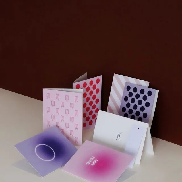 Graphic Post Card Set (set of 6 cards + envelopes + labels)
