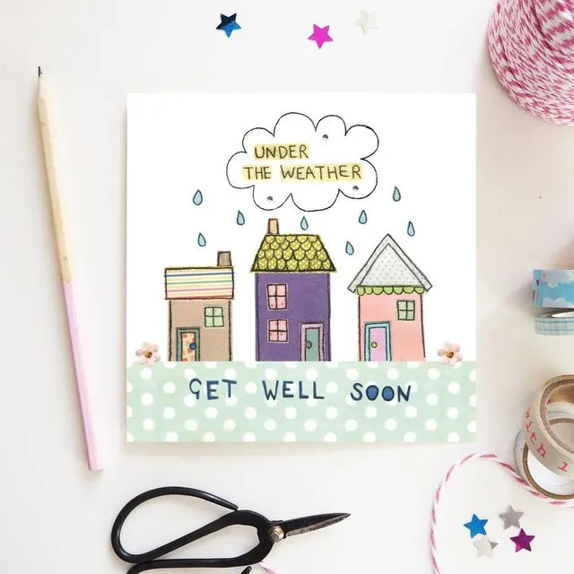 Flossy Teacake Under the weather Card