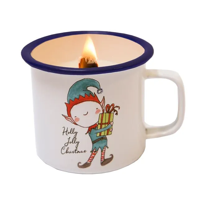 CANDLE IN A CUP ELF CHRISTMAS – HAPPY XMAS ELF