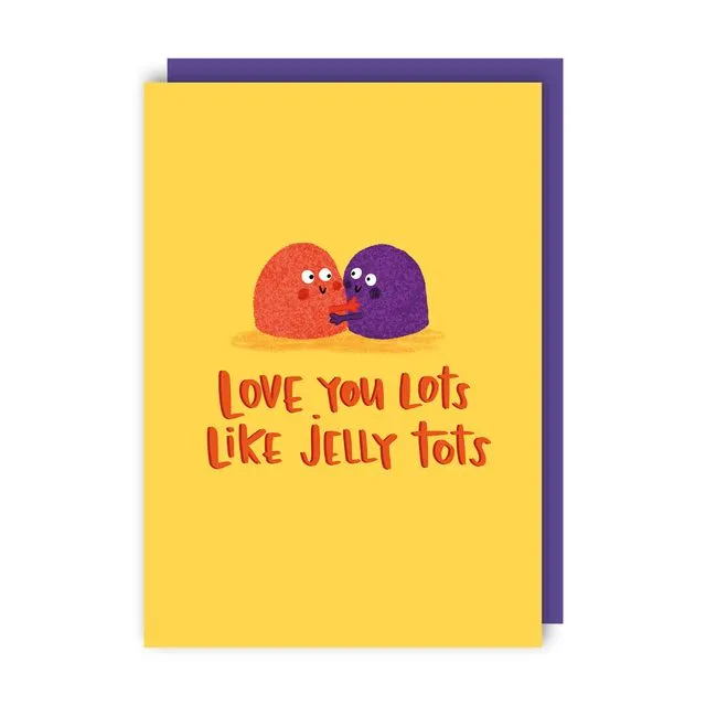 Jelly Tots Anniversary Greeting Card pack of 6 (Valentine's, Love, Anniversary)