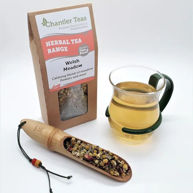 Welsh Meadow Loose Leaf Herbal Blend, Chamomile lavender rose and peppermint tea