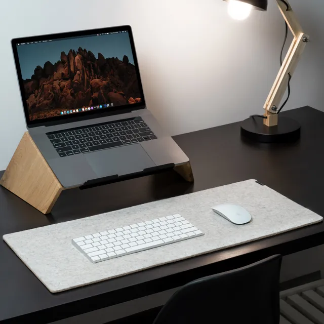 Felt & Cork Desk Mat - Medium - Grey