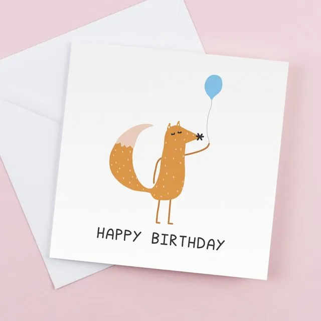 Fox - Birthday Balloon