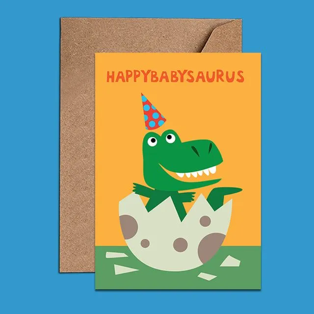 Birthday Card - Happybabysaurus Kids Birthday Card (WAC18159)