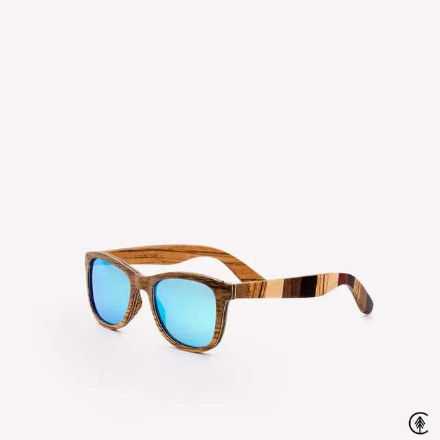 Wooden Sunglasses | Maverick | Ice Blue Lens
