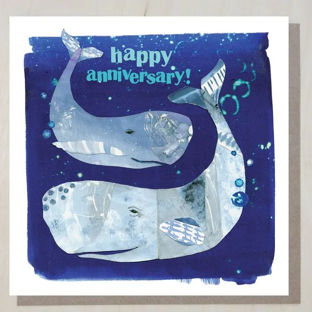 Anniversary Card (Whales) (bundle of 6)