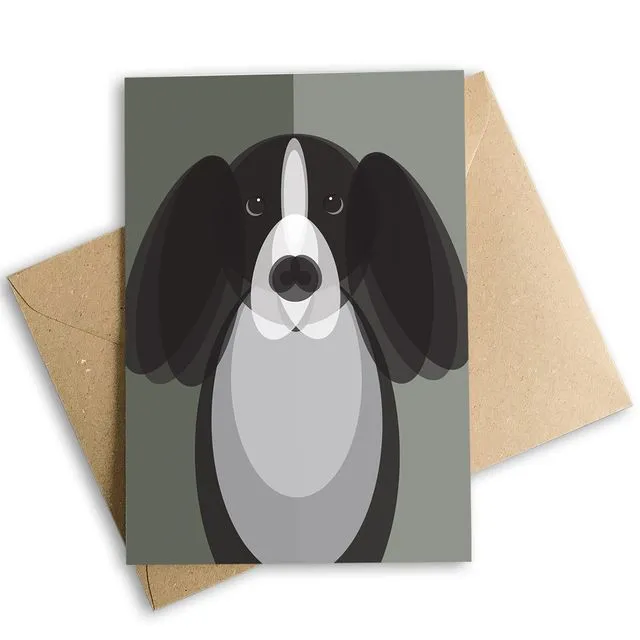Spaniel Dog Greetings Card, Eco-Friendly
