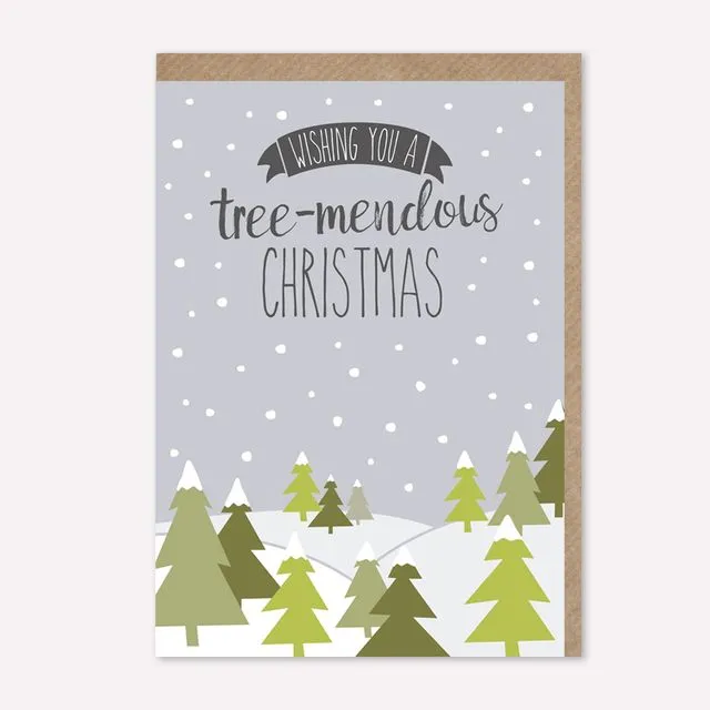 Christmas card - tree-mendous