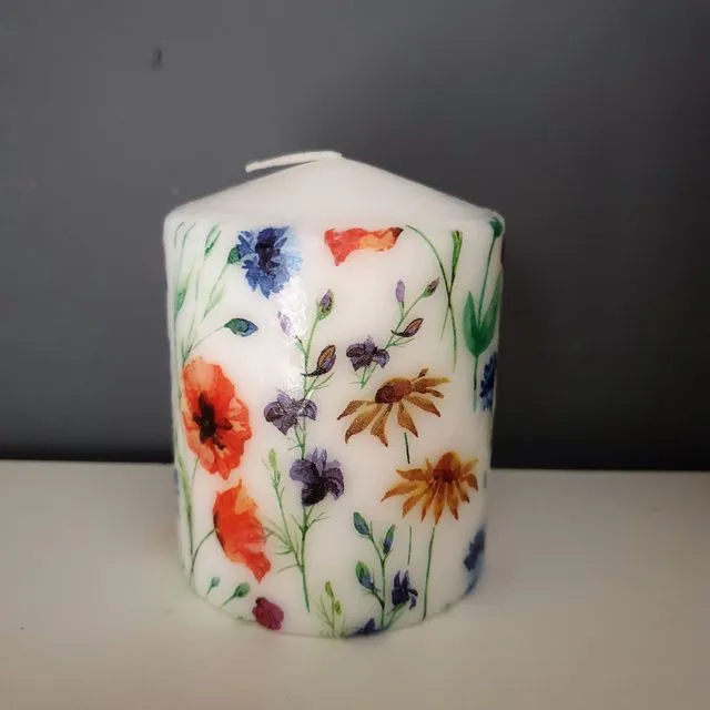 Wild Flowers Small Candle