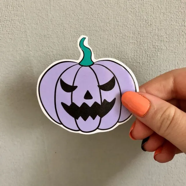 Pastel Purple Pumpkin Sticker