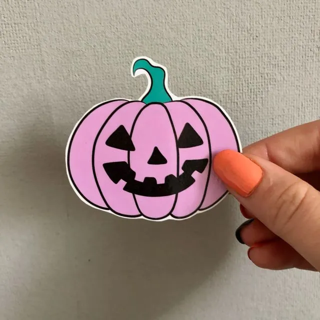 Pastel Pink Pumpkin Sticker
