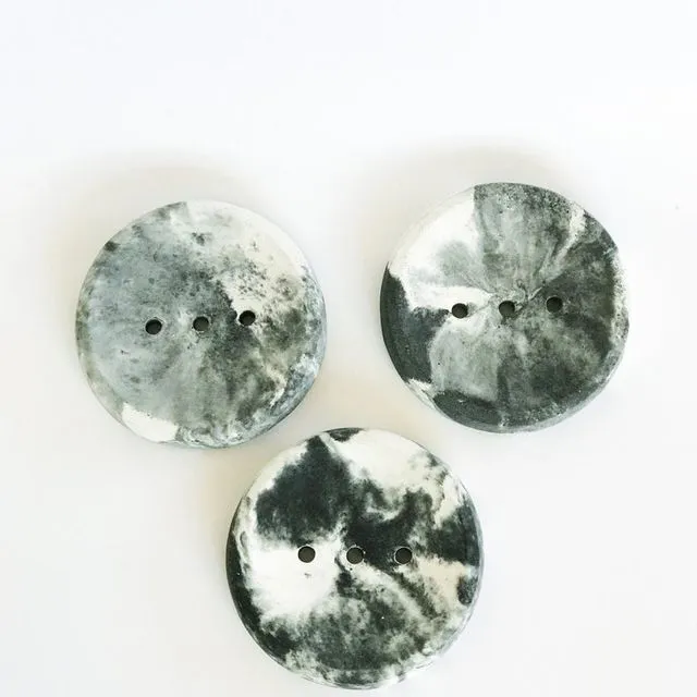 Concrete round soap dish (marble)