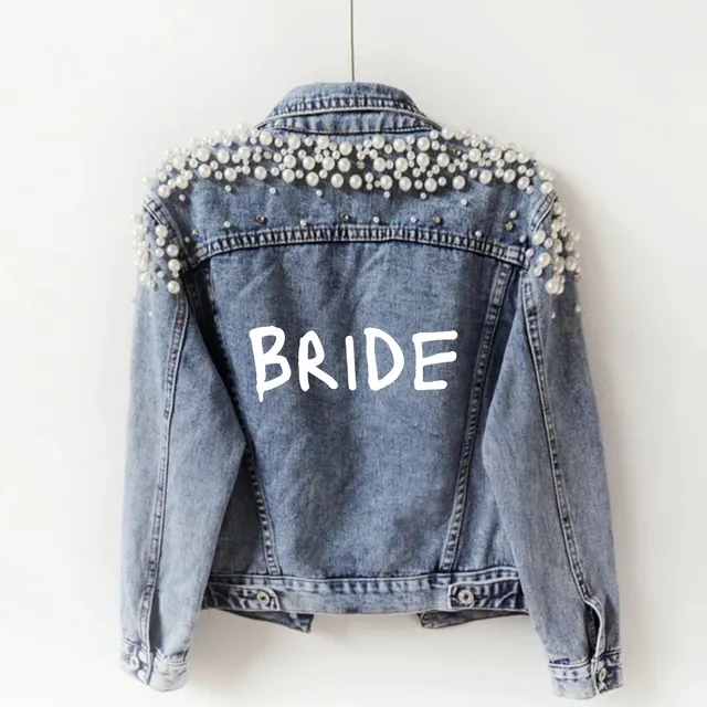 BRIDE Pearl Customised Graffiti Denim Jacket