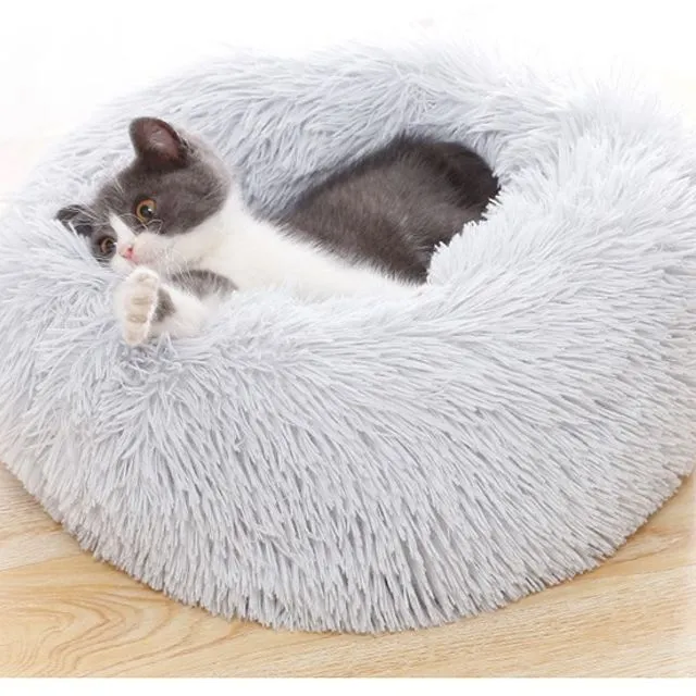 SWIZZPETS™ Anti-Anxiety Luxury Deluxe Donut Dog Bed(LIGHT GREY L)