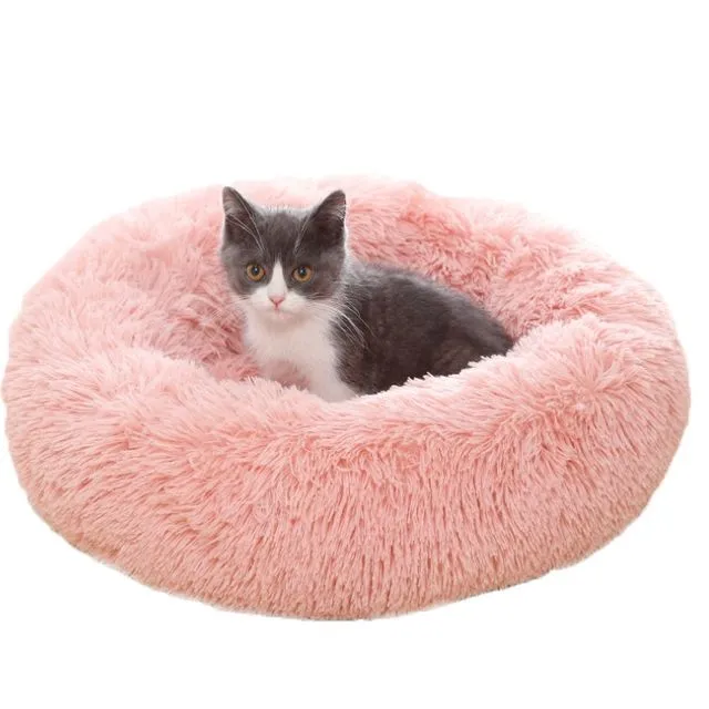 SWIZZPETS™ Anti-Anxiety Luxury Deluxe Donut Dog Bed(PINK L)