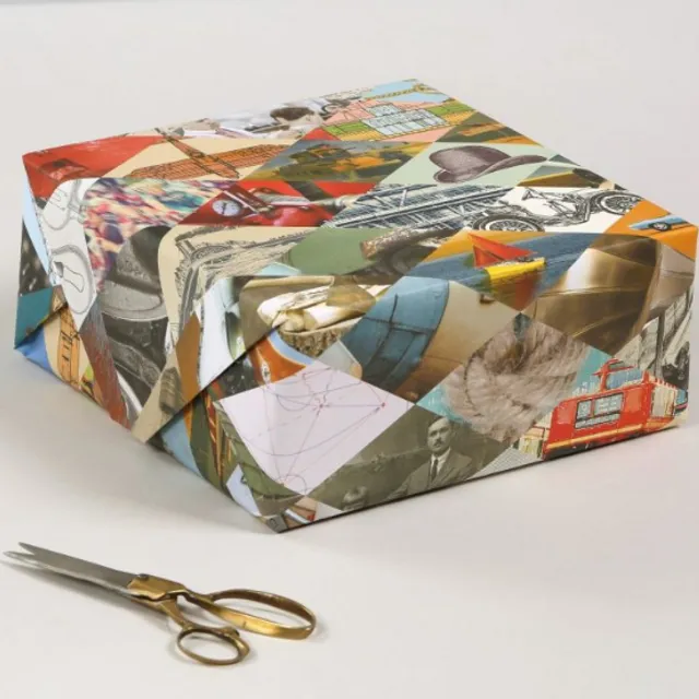 Luxury patchwork gift wrap (pk of 20) - Transport