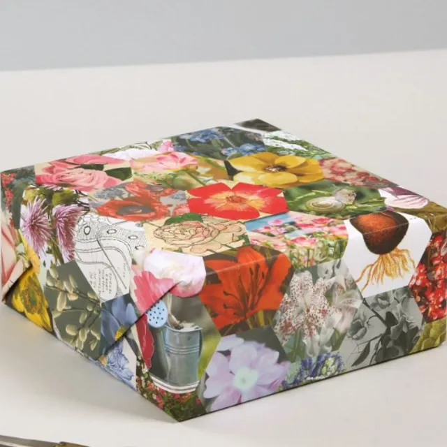 Luxury patchwork gift wrap (pk of 20) - Floral
