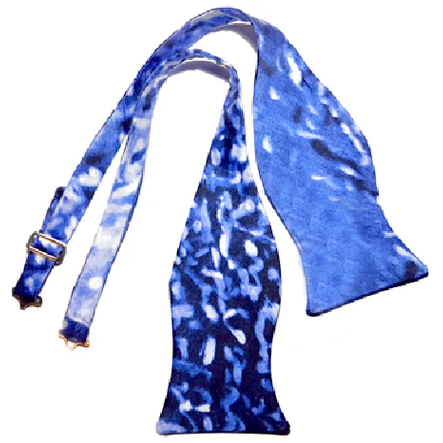 Blue Storm - Unique Handmade Self-tie Poplin Bow Tie