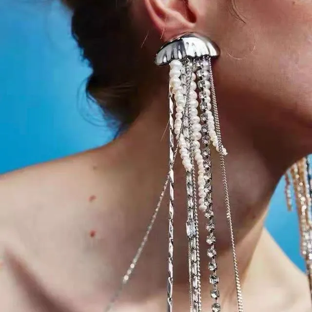 Jellyfish dangle earrings