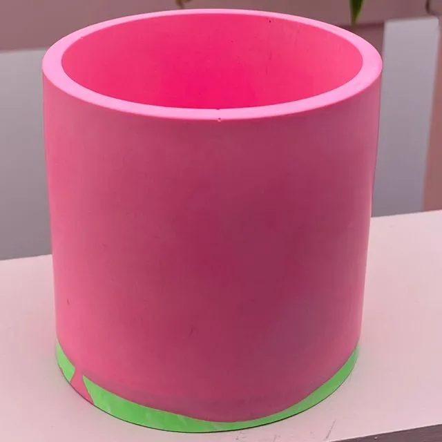 Pot - Neon - Pink With Neon Green Base