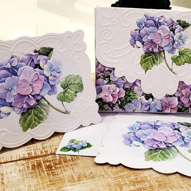Blue Hydrangea Note Cards