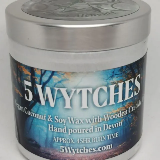 5 Wytches - Aluminium Tin Candle - Patchouli & musk scent