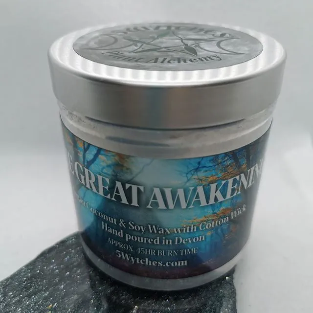 The Great Awakening - Aluminium Tin Candle - lemongrass, spicy ginger