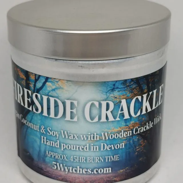 Fireside Crackle - Aluminium Tin Candle - bergamot & warming spices