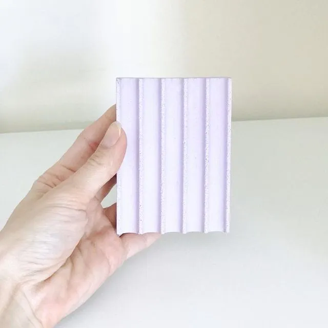 Concrete rectangular soap dish (purple)