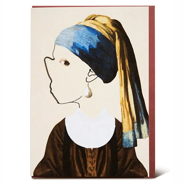 GIRL WITH THE PEARL GREETING CARD
