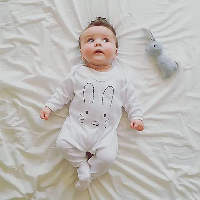 Bunny Face Baby Sleepsuit