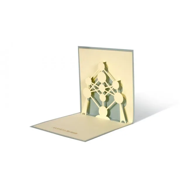 POP-UP CARD ATOMIUM 2D LIGHT GREY