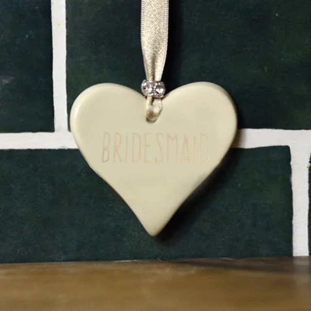 Bridesmaid Ceramic Hearts