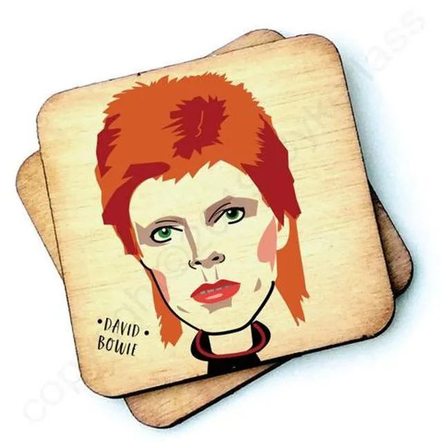 David Bowie Character Wooden Coaster - RWC1 - Pack of 6