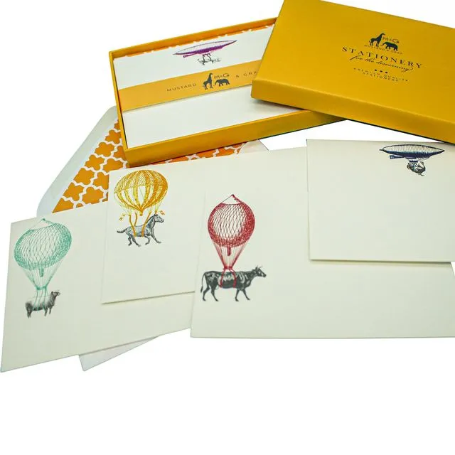 Farm Animal High Life Notecard Set with Lined Envelopes