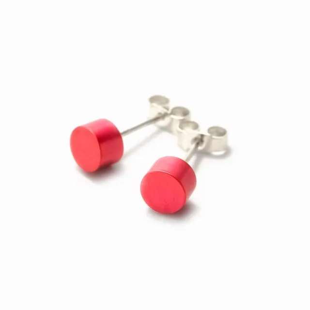 Small Cylinder Stud Earrings
