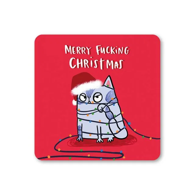 Merry Christmas Coaster pack of 6