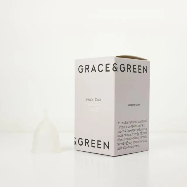 Grace and Green Period Cup Size A Translucent Pack of 6