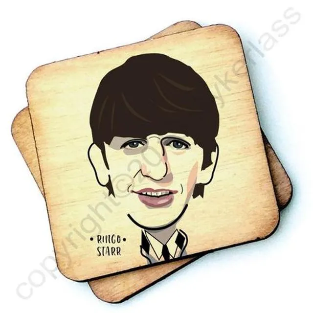 Ringo Starr Character Wooden Coaster - RWC1 - Pack of 6