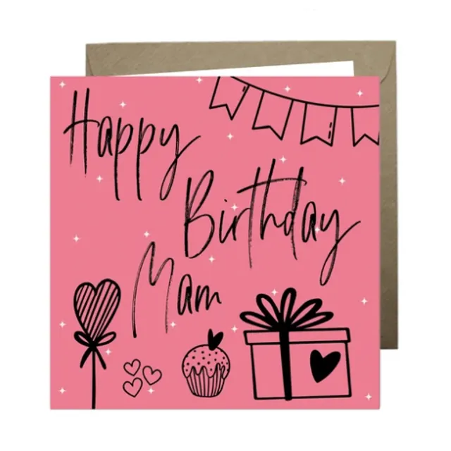 'Happy Birthday Mam' Cariad Cymreig Card