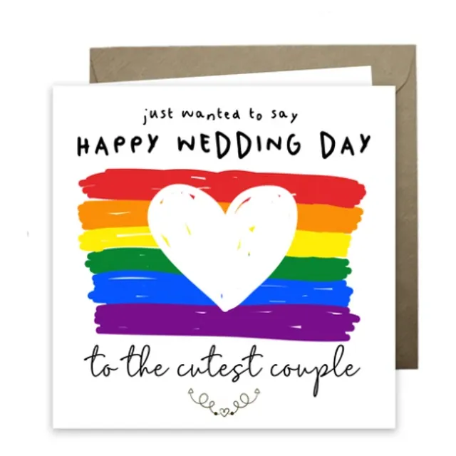 'Happy Wedding Day to the Cutest Couple' One Love Card