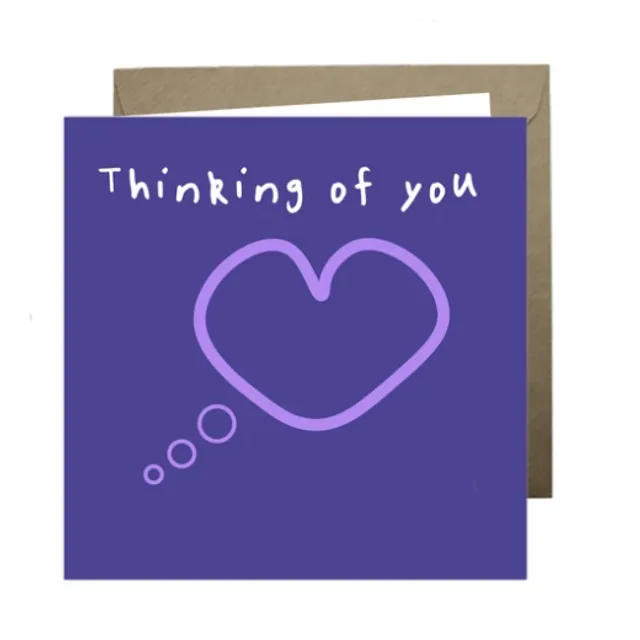 'Thinking of You' Paper Hearts Card