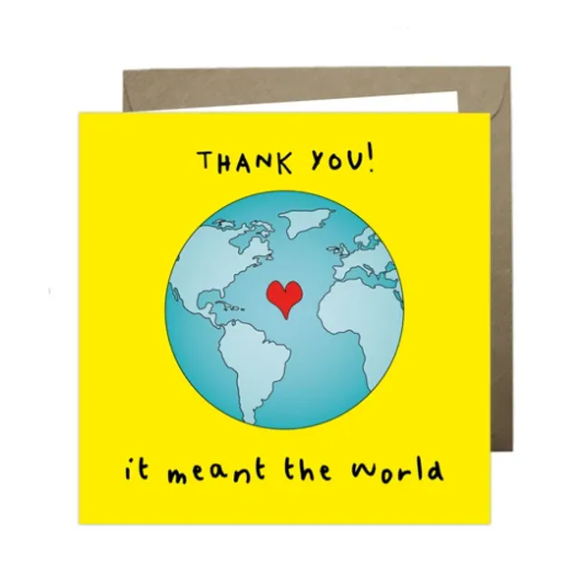 'It Meant The World' Paper Hearts Card