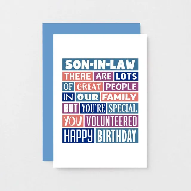 Son-In-Law Birthday Card | SE0342A6