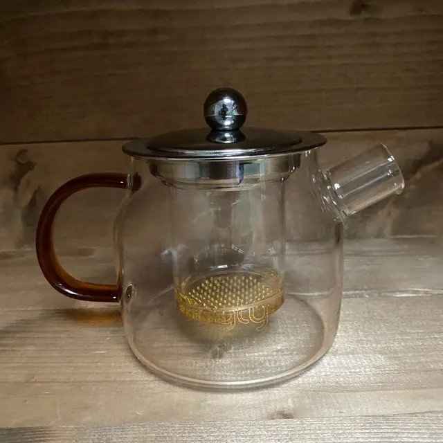 Glass teapot with removable glass filter - 400ml