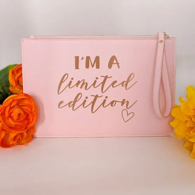 I'm A Limited Edition - Faux Leather Clutch
