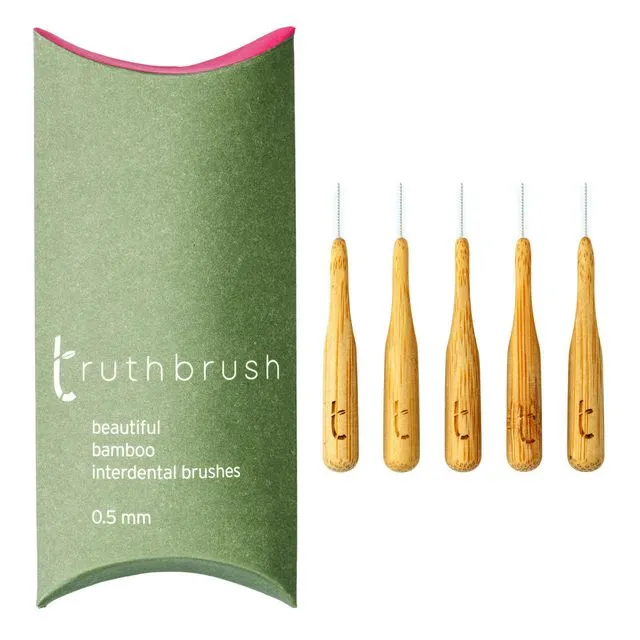 Bamboo Interdental Brushes 0.5mm. Case of 20