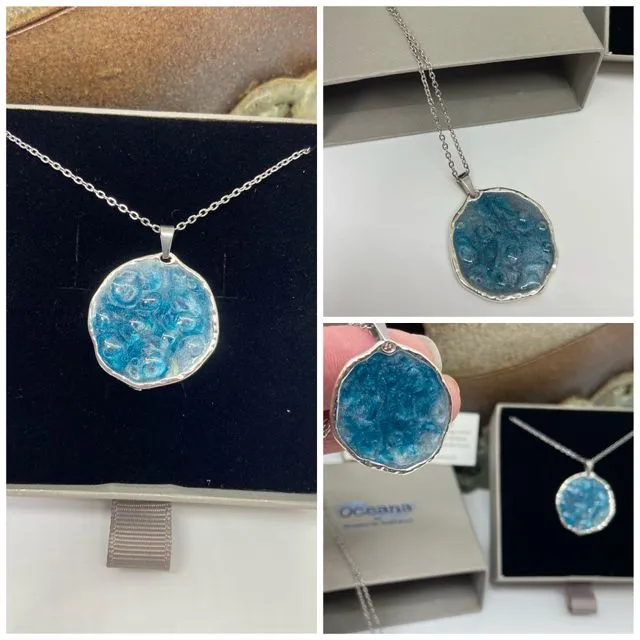 Ocean necklace | water Droplets | Turquoise Sea pendant