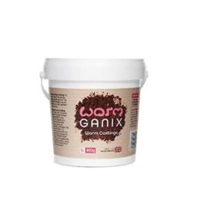 Wormganix 1 Litre Bucket Premium Worm Castings Vermicompost Organic Moist Fresh and Very Much Alive