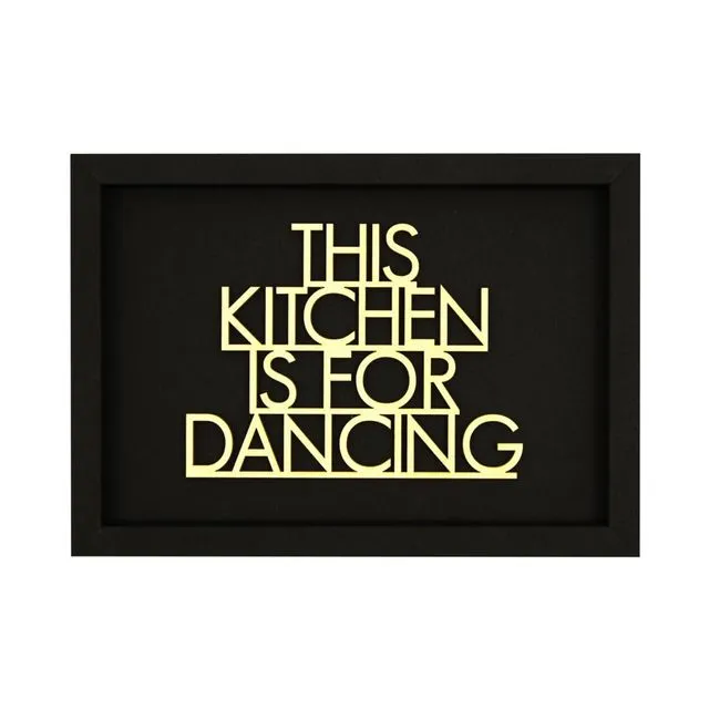 Black This Kitchen Is For Dancing Wooden Wall Decor